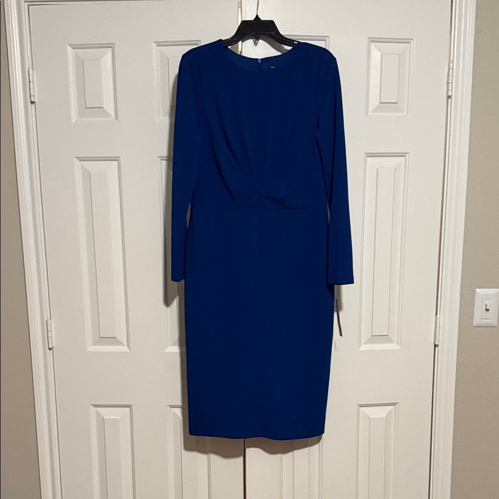 Maggy London Deep Blue Long Sleeve Dress